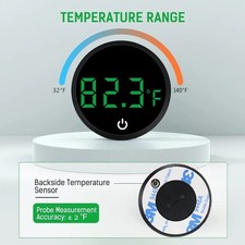 2Pcs Aquarium Digital Thermometer LED Fish Tank Temperature Gauge Touch Screen