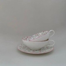 Ensemble de 6 tasses à thé et soucoupes Noritake Cutie Rose Bone China
