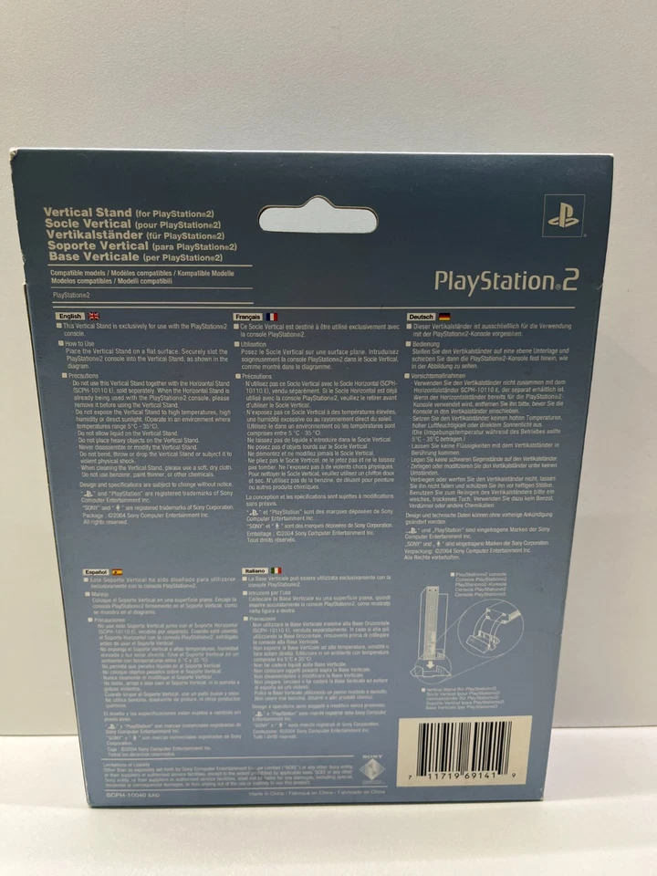 VERTICAL STAND SONY PLAYSTATION 2 PS2 SCPH-10040EAQ AQUA - NUOVO NEW - Immagine 2 di 4