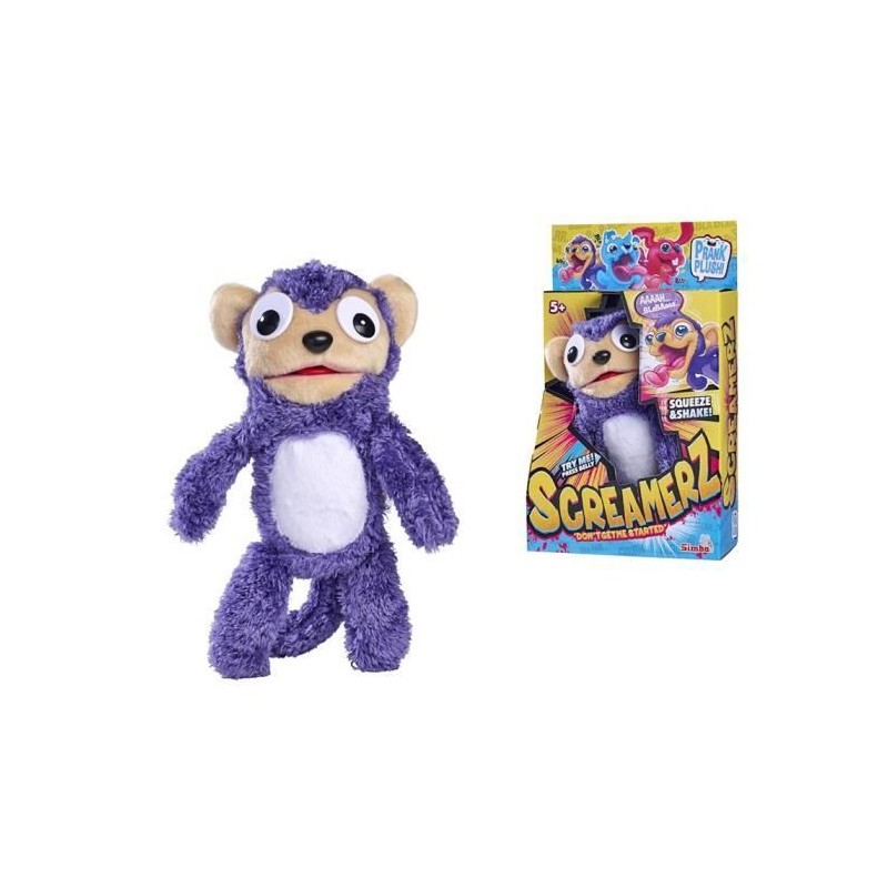Singe Screamerz Smoby peluche interactive amusante de 28 cm avec bruits rigolos