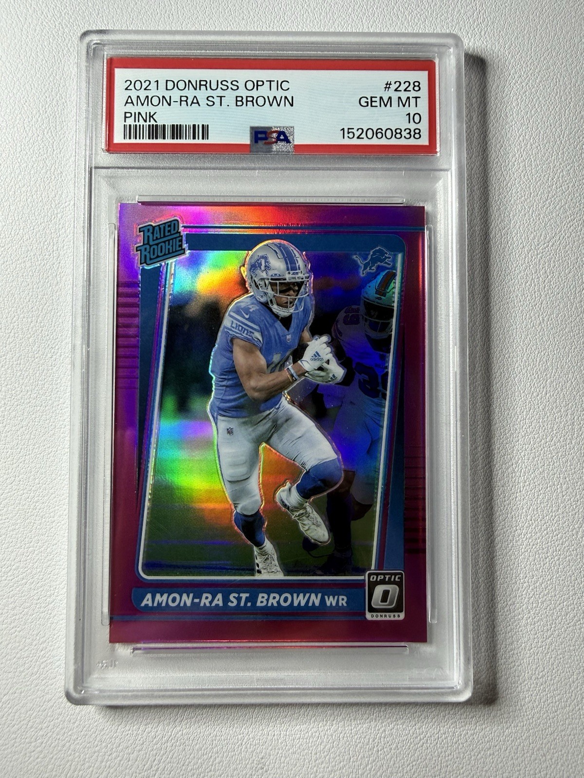 Amon-Ra St. Brown Panini Donruss Optic #228 Pink