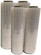 18" x 80 Gauge Clear Stretch Film Pallet Wrap Shrink Wrap 8 Rolls