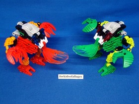 LEGO Bionicle Tahnok (8563) & Lehvak (8564) Incomplete Bohrok 2002 Sets