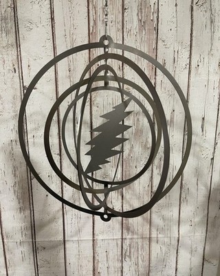 13 Point Lightning Bolt Steel Wind Spinner Grateful Dead and Company Metal Art 