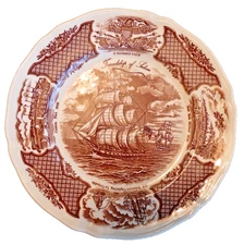 Alfred Meakin, Staffordshire, Fair Winds Friends of Salem, DINNER PLATE -10.5"