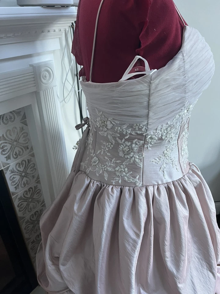 VTG Allure Bridal Rose’ Corset Top, Gathered Skirt Wedding Dress Size 20 (14ish) - Image 2 of 4