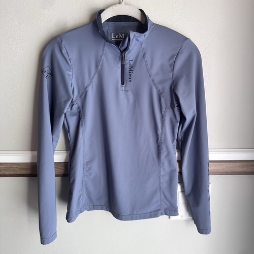 LeMieux 11-12 Young Rider Classique Blue Long Sleeve Base Layer Teen Kids