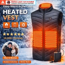 9 Zones Heated Vest Electric Heated Jackets Men Women Sportswear Heated Coat US