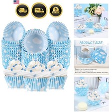 Blue Cupcake Liners Paper Baking Cups Party Supplies 300 Pieces