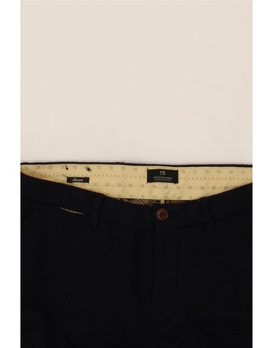 SCOTCH & SODA Herren Stuart Straight Chino Hose W34 L32 dunkelblau Wolle AM07 - Bild 4 von 4