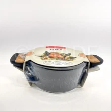 Florina Palato  Smart Cooking 2.5-qt- 8" Casserole With Glass Lid Black New