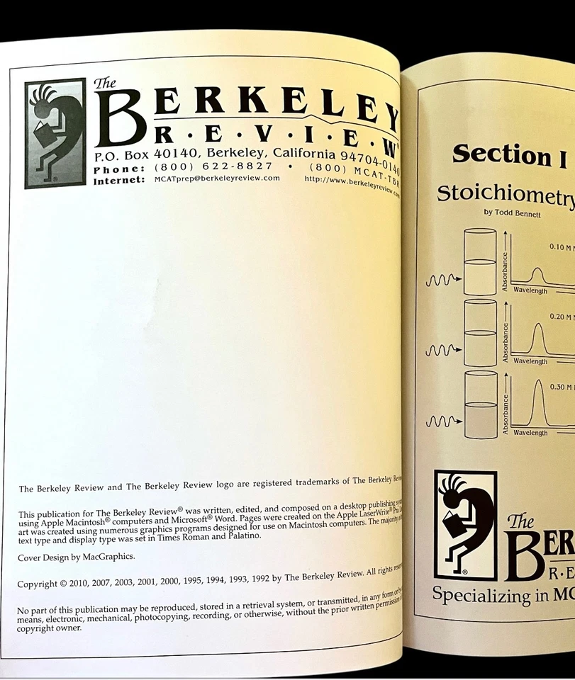 The BERKELEY Review ~ GENERAL CHEMISTRY ~ MCAT Preparation ~ Parts I II/ 1 & 2 - Image 3 of 4