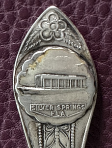 Silver Springs Florida Glass Bottom Boat 4.25" Sterling Souvenir Spoon - 12g