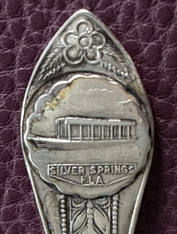 Silver Springs Florida Glass Bottom Boat 4.25" Sterling Souvenir Spoon - 12g