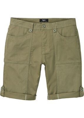 Neu Bermuda Regular Fit Gr. 48 Oliv Herrenbermuda Stretch-Sommer-Shorts