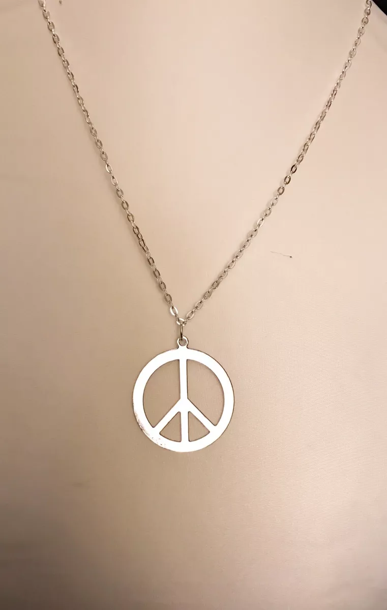 Peace symbol locket sale