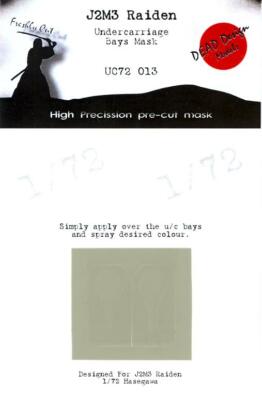 Dead Design 1/72 MITSUBISHI J2M3 RAIDEN UNDERCARRIAGE BAYS PAINT MASK Hasegawa