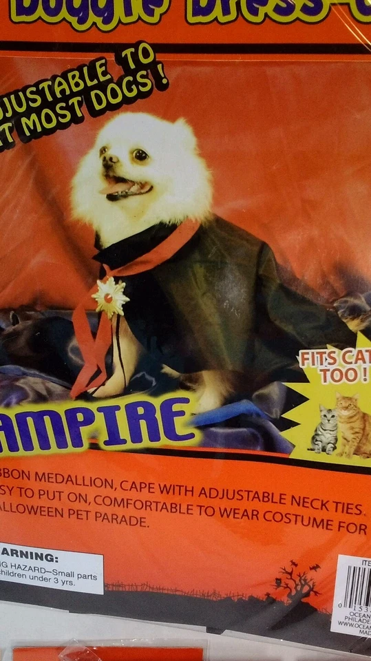 Disfraz Halloween Perro/Gato Talla 1 Elección NUEVO EE. UU. Vendedor Ángel Diablo Foto 2 de 4