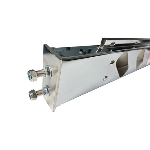 New Stainless Steel Spring Loaded 2.5" Bolt Pattern 30" Mudflap Hangers Bracket - Picture 3 of 6