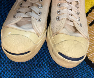 ぱ*ん様 CONVERSE JACK STAR USA 70's DEADSTO Vtg original 1970s made in USA Converse Jack Purcell white