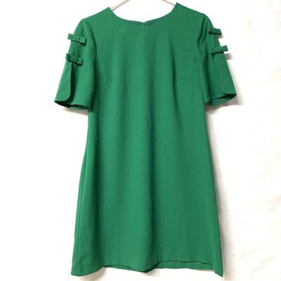 Vince Camuto Short Sleeve Green Dress With Bows On Sleeves, Women's Size 6  | eBay