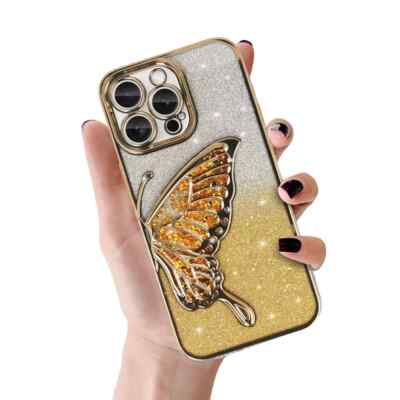 FÜR APPLE IPHONE 11 - Liquid Brokat MUSTER Cover Flüssig Tasche Case Hülle GOLD