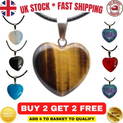Liebe Herz Chakra Halskette Quarz Reiki Kristall Valentinstag Punktschliff Anhänger Geschenk