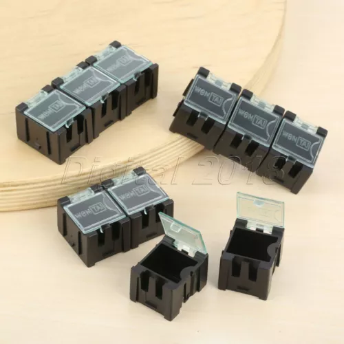 10X Black small volume Electronic Component SMT/SMD Parts Storage Box Organizer