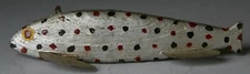 VINTAGE OLD 1930'S MICHIGAN ~ TROUT MINNOW~ FISH SPEARING DECOY~FOLK ART LURE