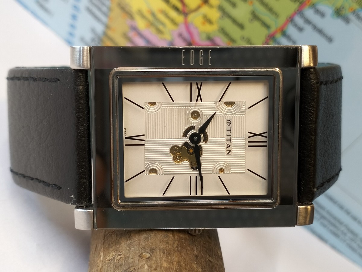 TITAN EDGE QUARTZ WHITE DIAL C738 INDIA MEN'S FULLY WORKING
