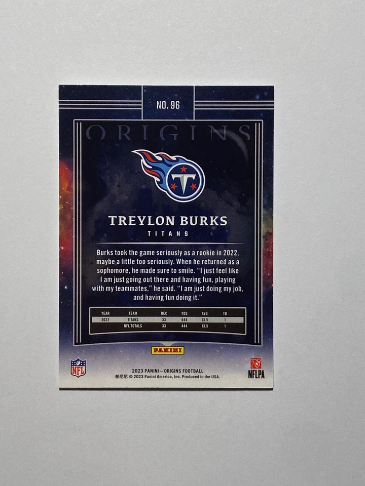 2023 Origins #96 TREYLON BURKS Titans - Image 2 of 2
