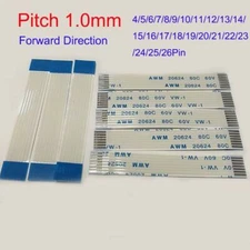 2pcs FFC/FPC Flexible Cable 1.0mm Pitch Forward Direction 4P-26P AWM VW-1 20624 