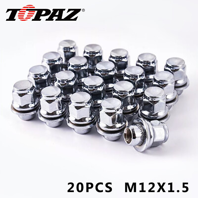 #ad 20X Chrome M12x1.5 Wheel Lug Nuts Mag Seat Washer for Lexus Scion Toyota Camry $19.80