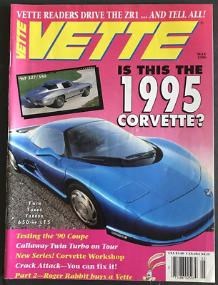 VETTE MAGAZINE MAY 1990 VOL 14 #5 TWIN TURBO TERROR 650 HP LT5 TESTING '90 COUPE