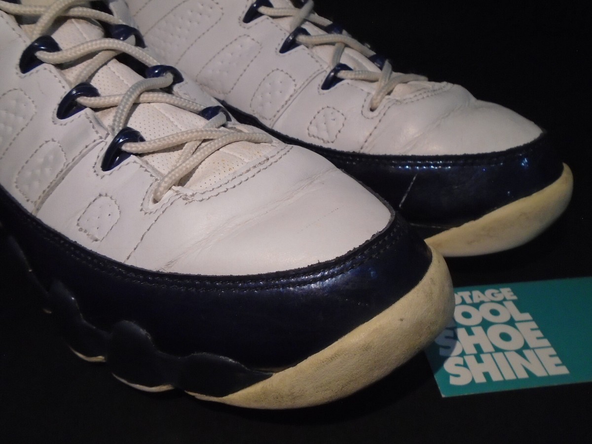 2002 NIKE AIR JORDAN IX 9 RETRO LOW WHITE BLUE PEARL NAVY UNC BRED