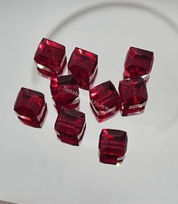Swarovski Crystal Siam Faceted Cube 5601 Bead; 3 Sizes: 4mm, 6mm, or 8mm