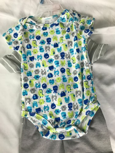 Ropa para bebé niño pequeño Kidgets talla 3/6 m tres piezas tema "monstruo" - Imagen 6 de 16