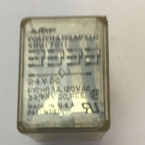 AMF POTTER & BRUMFIELD KHU17D11 RELAY 24VDC 1/10HP 3A 120VAC 3A 28VDC (LOT OF 5) - Picture 2 of 7