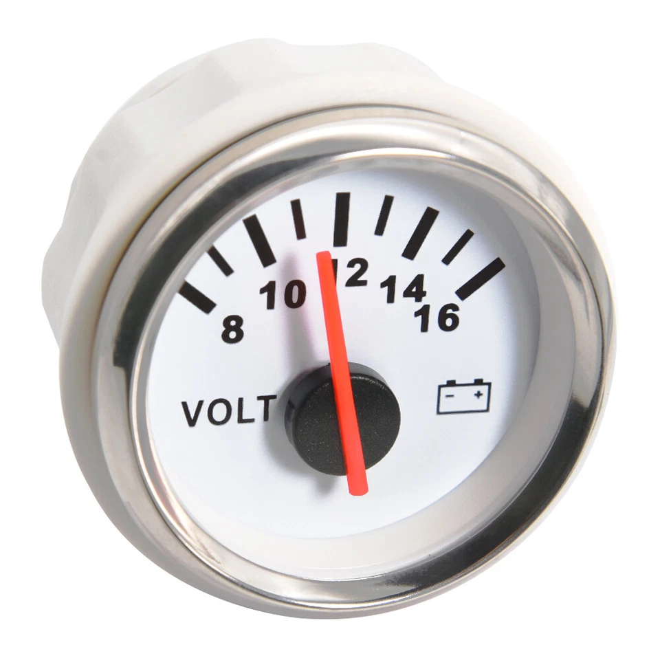 52mm Coche Barco Marino 8-16V Voltímetro Voltímetro Medidor de Voltaje con Retroiluminación Roja Foto 2 de 4