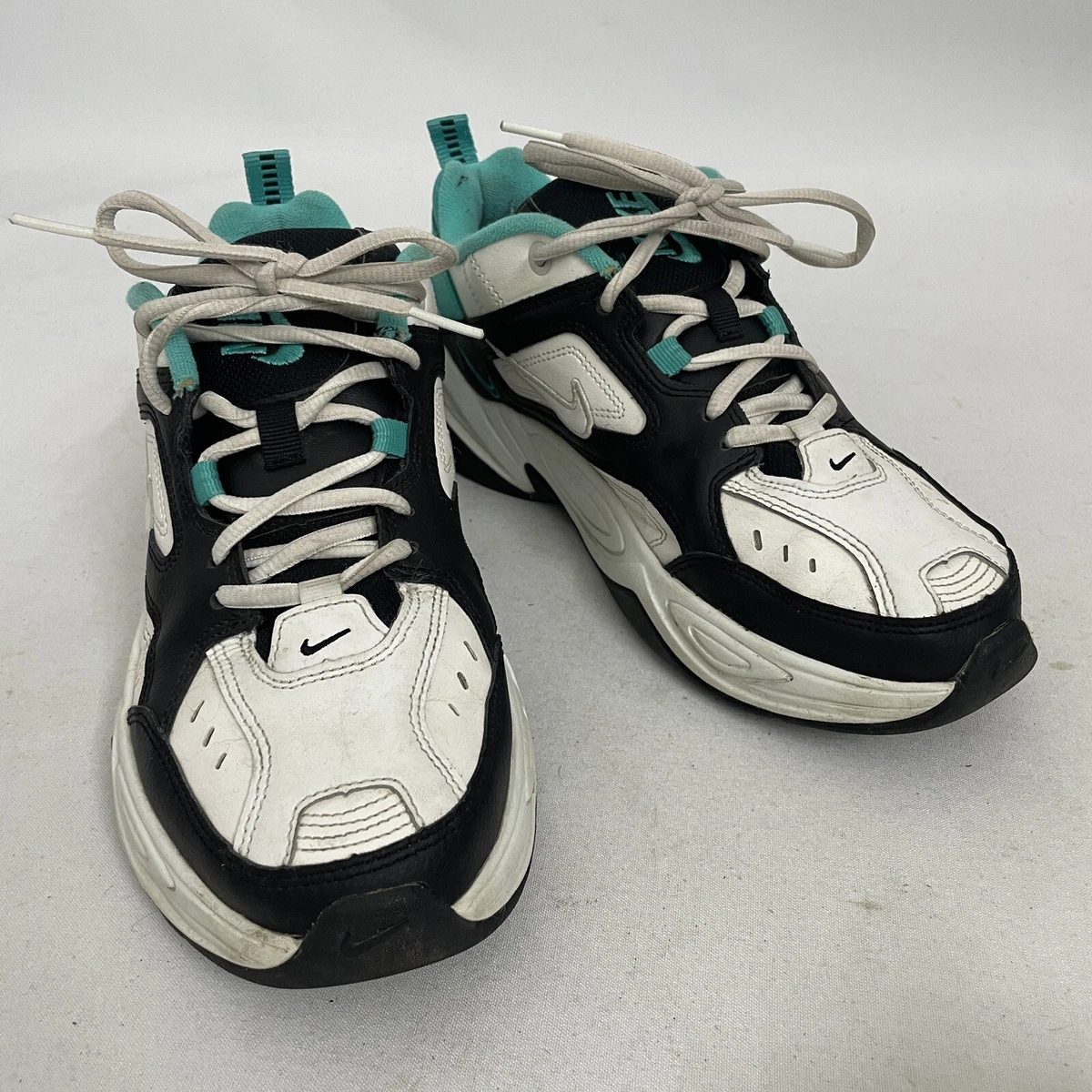 Nike m2k tekno trainers cheap in black white and green