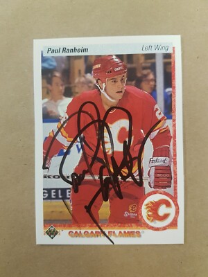 Paul Ranheim Paul Ranheim Flames Autograph Card Signed Hockey Upper Deck 104 | eBay