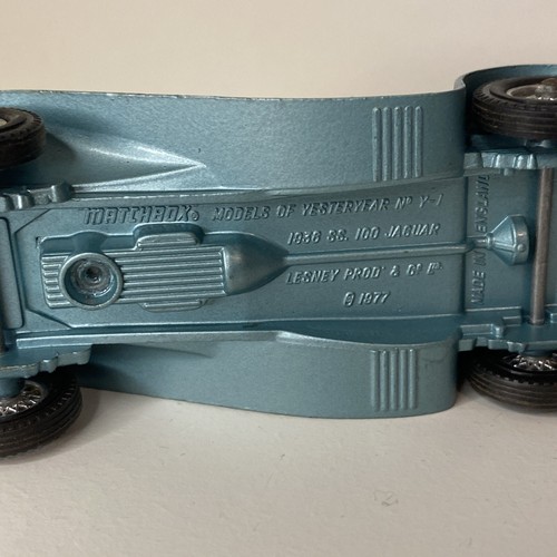 1978 MATCHBOX LESNEY MODELS OF YESTERYEAR 1:3 8 Y-1 1936 Jaguar SS100 Métal - Foto 12 di 12