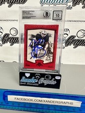 TIM BROWN 2015 GRIDIRON KINGS SIGNED AUTOGRAPHED FOOTBALL CARD BECKETT BGS 10