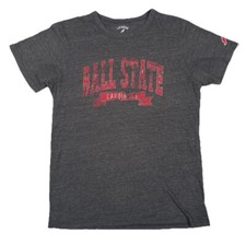 League Ball State University Cardinals Tee Tshirt Adult Small Gray Unisex BSU