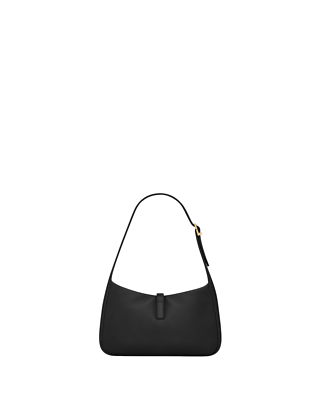 SAINT LAURENT Le 5 A 7 $2400 Black Padded Lambskin Shoulder Bag