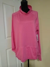 Nine West Active Workout Top Kangaroo Pocket   Size 1X   Pink   New $80 (CT006K)