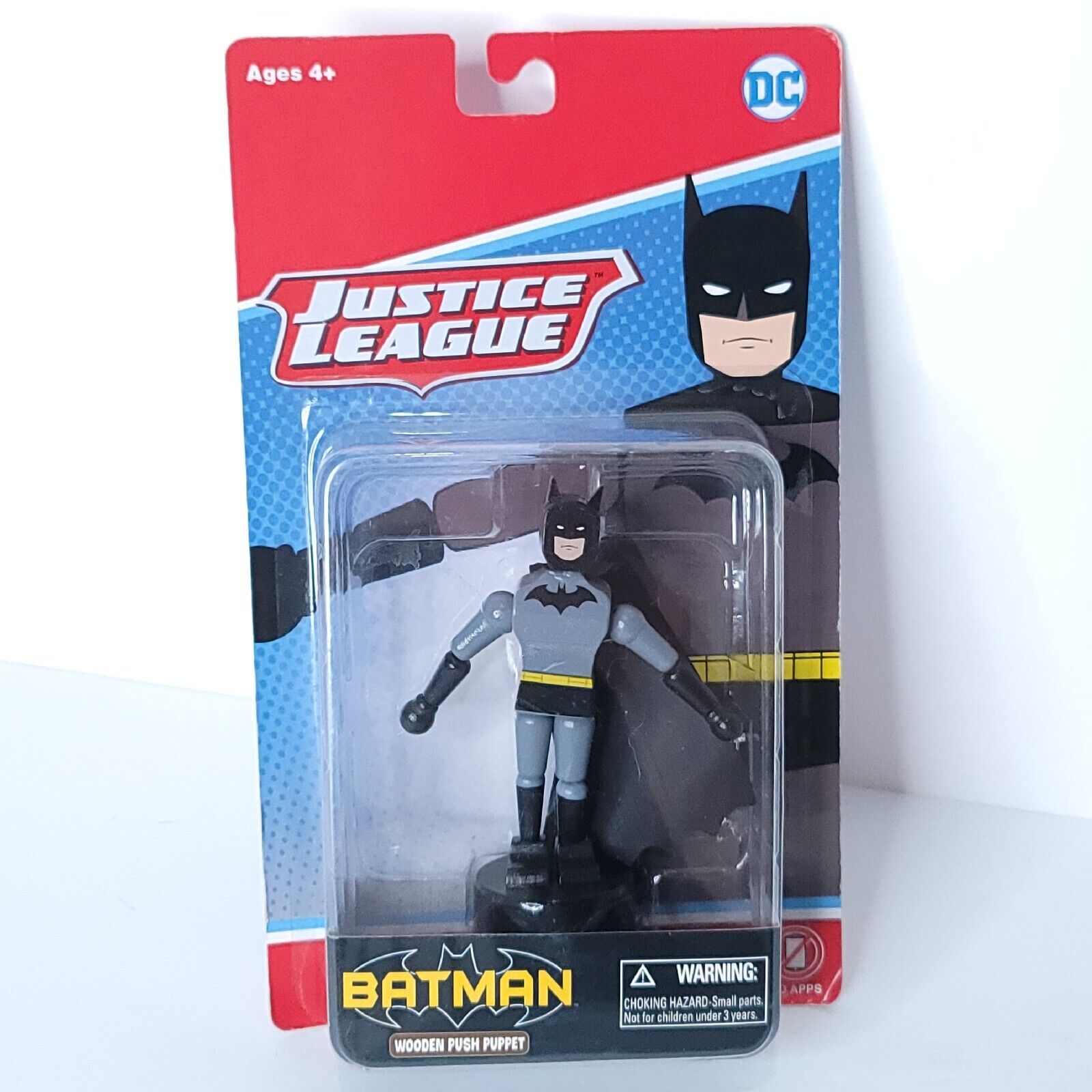 Justice League DC Comics Batman Wooden Push Puppet New Sealed