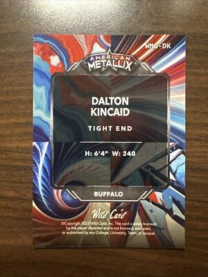 Dalton Kincaid RC 2023 Wild Card American Metallix /10 Rookie | eBay