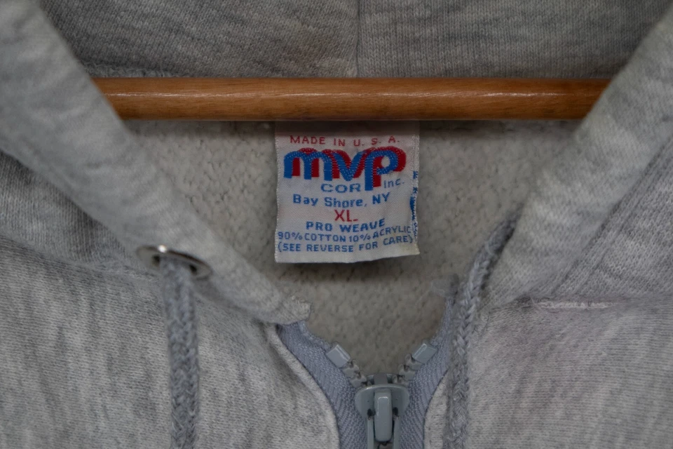 VTG US Navy Academy Reverse Weave Half Zip Hoodie XL Gray USA 1980s - Изображение 4 из 4