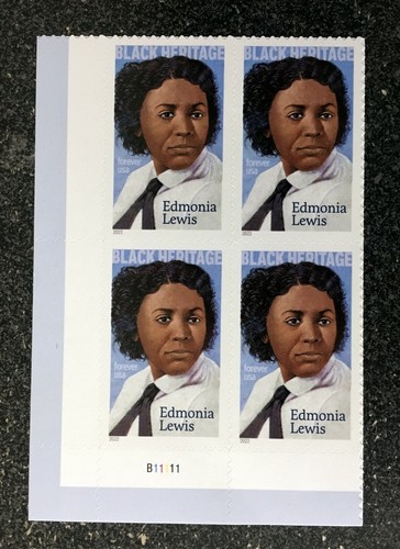2022USA #5663 Forever Edmonia Lewis - Black Heritage - Plate Block of 4 mint - Picture 2 of 2